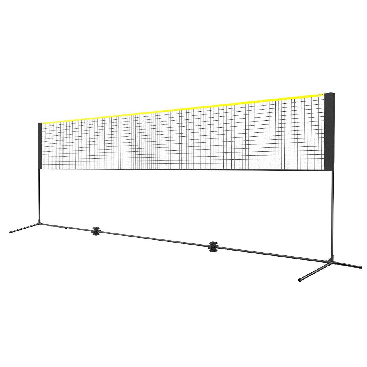 17ft Outdoor Adjustable Height Badminton Net Set with Ground Stakes, Poles Included Carry Bag